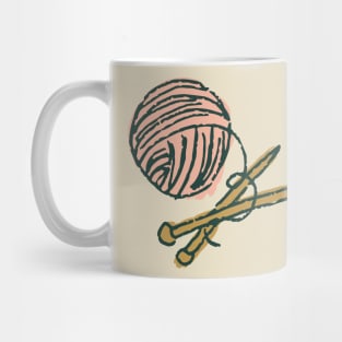 Knitting lovers illustration Mug